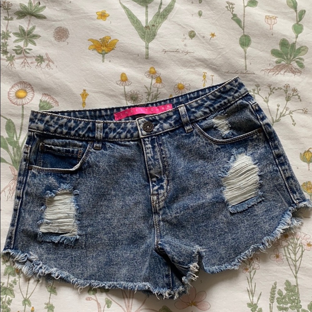 Destroyed Denim Shorts